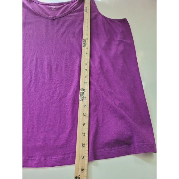 Roamans  Tank Top Womens Plus Size 26/28 2X Purple Sleeveless V-Neck - Picture 7 of 8